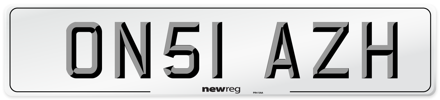 ON51 AZH Number Plate from New Reg